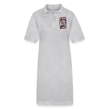 Lama sans drame - Robe polo bio PAIGER Stanley/Stella Femme - gris chiné - Devant