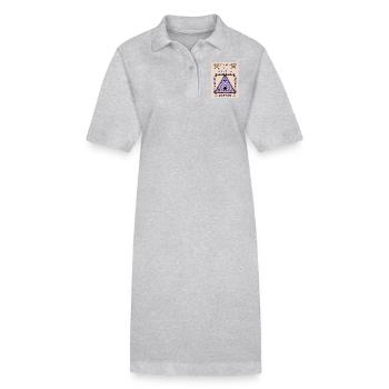 Third eye, the all-seeing eye, occult - Stanley/Stella PAIGER Organic Women’s Polo Dress - heather grey - Front