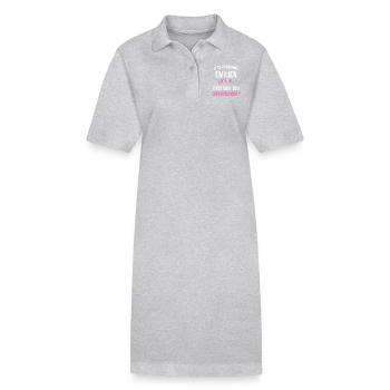 Emilien super pouvoir femme - Robe polo bio PAIGER Stanley/Stella Femme - gris chiné - Devant
