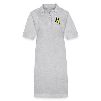 Wespe - Biene - Stanley/Stella Frauen Bio-Polokleid PAIGER - Grau meliert - Vorne