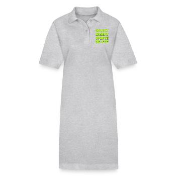 SQL pixelart - Stanley/Stella Frauen Bio-Polokleid PAIGER - Grau meliert - Vorne