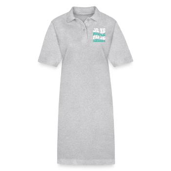 Je ne ronfle pas je ronronne - Robe polo bio PAIGER Stanley/Stella Femme - gris chiné - Devant