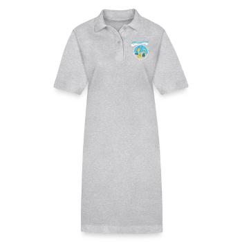 Cleaning Cleaner Housewife Housekeeping - Stanley/Stella PAIGER Organic Women’s Polo Dress - heather grey - Front