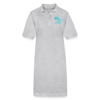 Kitesurfer vs Windsurfer - Stanley/Stella Frauen Bio-Polokleid PAIGER - Grau meliert - Vorne