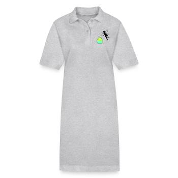 Frais d’arriéré - Robe polo bio PAIGER Stanley/Stella Femme - gris chiné - Devant