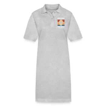 Hockey the Wall - Stanley/Stella PAIGER Organic Women’s Polo Dress - heather grey - Front