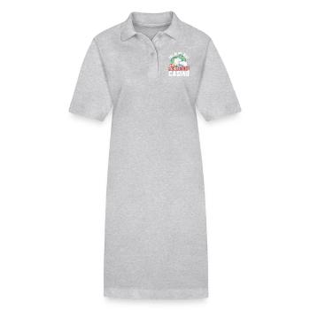 Out of My Way Go to Casino Gambler Gift - Stanley/Stella PAIGER Organic Women’s Polo Dress - heather grey - Front