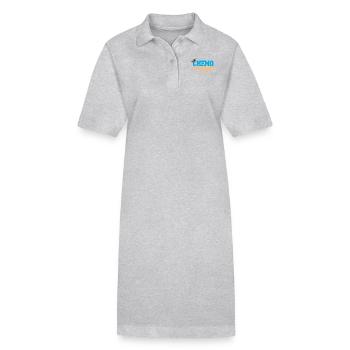 Sensibilisation au cancer de la chimiothérapie des diplômés en chimiothérapie - Robe polo bio PAIGER Stanley/Stella Femme - gris chiné - Devant