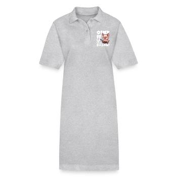 OINK, WENN SIE SPECK LIEBEN - Stanley/Stella Frauen Bio-Polokleid PAIGER - Grau meliert - Vorne