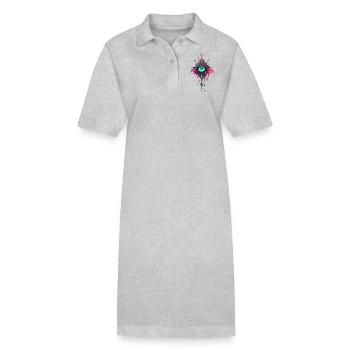 Attrape-rêves #3 - Robe polo bio PAIGER Stanley/Stella Femme - gris chiné - Devant