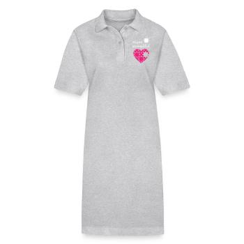 Mission Uncompleted Puzzle - Stanley/Stella PAIGER Organic Women’s Polo Dress - heather grey - Front
