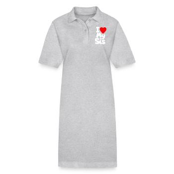 I Love My Sis Schwester - Stanley/Stella Frauen Bio-Polokleid PAIGER - Grau meliert - Vorne