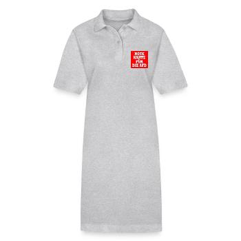 Rote karte für die afd - Stanley/Stella Frauen Bio-Polokleid PAIGER - Grau meliert - Vorne