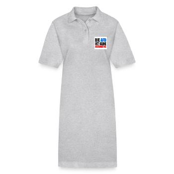 die afd ist keine alternative - Stanley/Stella Frauen Bio-Polokleid PAIGER - Grau meliert - Vorne