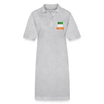 Irish lives matter - Stanley/Stella Frauen Bio-Polokleid PAIGER - Grau meliert - Vorne