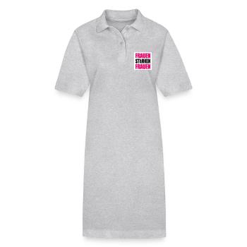 Frauen stärken frauen - Stanley/Stella Frauen Bio-Polokleid PAIGER - Grau meliert - Vorne