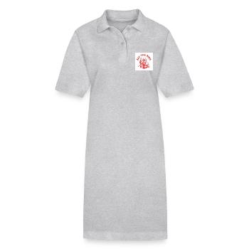 Eat the rich - Karl Marx Eat Doner Kebab Rich - Robe polo bio PAIGER Stanley/Stella Femme - gris chiné - Devant