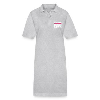 Strong female lead - Robe polo bio PAIGER Stanley/Stella Femme - gris chiné - Devant