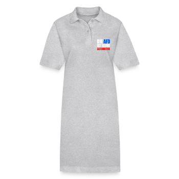 die afd ist keine alternative - Stanley/Stella Frauen Bio-Polokleid PAIGER - Grau meliert - Vorne