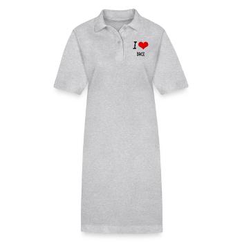 J'aime Hobby Présent DANSE bday - Robe polo bio PAIGER Stanley/Stella Femme - gris chiné - Devant