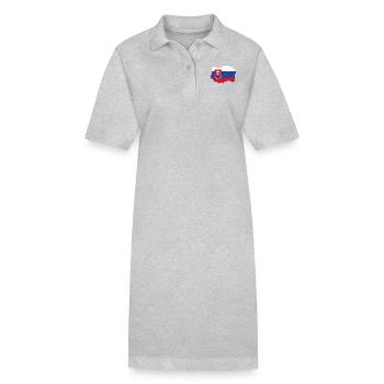 Drapeau Roots Roots natif Slovaquie .png - Robe polo bio PAIGER Stanley/Stella Femme - gris chiné - Devant