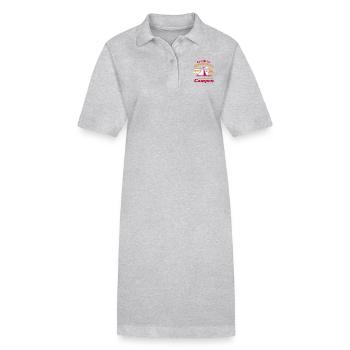Camping Campen Erinnerungen WoMo Zelt Geschenk - Stanley/Stella Frauen Bio-Polokleid PAIGER - Grau meliert - Vorne