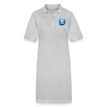 Diving Diver Saltwater Heals Sea Gift - Stanley/Stella PAIGER Organic Women’s Polo Dress - heather grey - Front