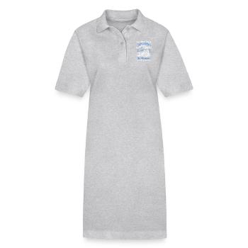 Model railroad trains model making sayings gift - Stanley/Stella PAIGER Organic Women’s Polo Dress - heather grey - Front