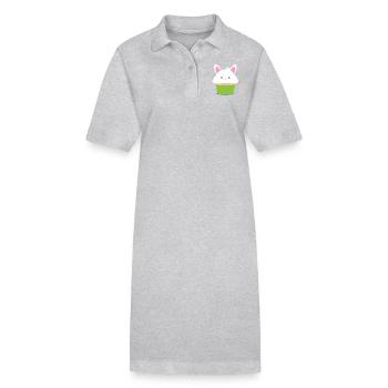 Cupcake, Muffin, Geschenkidee - Stanley/Stella Frauen Bio-Polokleid PAIGER - Grau meliert - Vorne