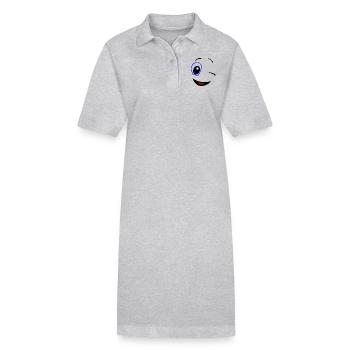Smiley - Robe polo bio PAIGER Stanley/Stella Femme - gris chiné - Devant