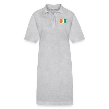 Ivory Coast football team country gift - Stanley/Stella PAIGER Organic Women’s Polo Dress - heather grey - Front