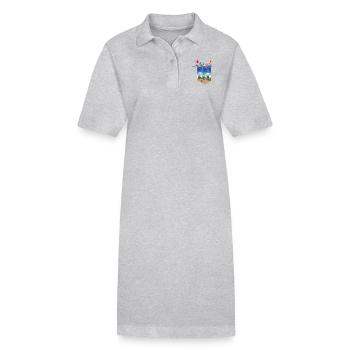 Fish aquarium splash bag gift - Stanley/Stella PAIGER Organic Women’s Polo Dress - heather grey - Front