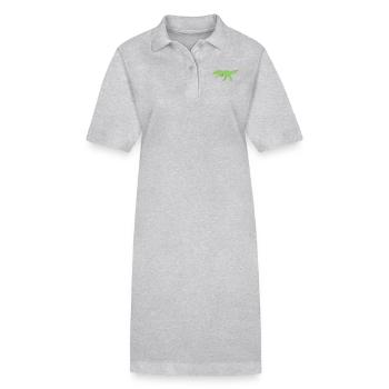 Dinosaures - Robe polo bio PAIGER Stanley/Stella Femme - gris chiné - Devant
