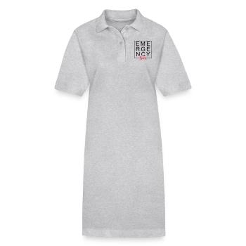 Krankenschwester - Stanley/Stella Frauen Bio-Polokleid PAIGER - Grau meliert - Vorne