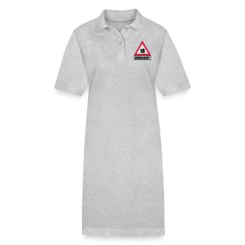 Vorsicht Achtung 18 - Stanley/Stella Frauen Bio-Polokleid PAIGER - Grau meliert - Vorne