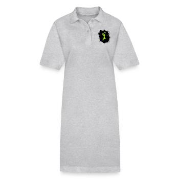 handball klecks - Stanley/Stella Frauen Bio-Polokleid PAIGER - Grau meliert - Vorne