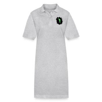 Tennis Blobs - Robe polo bio PAIGER Stanley/Stella Femme - gris chiné - Devant