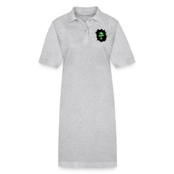 palmen klecks - Stanley/Stella Frauen Bio-Polokleid PAIGER - Grau meliert - Vorne