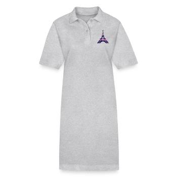 Eiffelturm #9 - Stanley/Stella Frauen Bio-Polokleid PAIGER - Grau meliert - Vorne