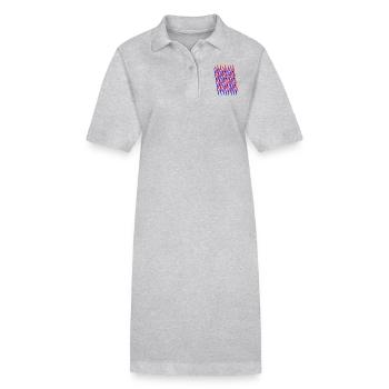 Zigzag 2 - Robe polo bio PAIGER Stanley/Stella Femme - gris chiné - Devant