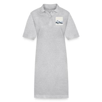 Montagnes abstraites - Robe polo bio PAIGER Stanley/Stella Femme - gris chiné - Devant