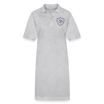 Team Crest - Stanley/Stella PAIGER Organic Women’s Polo Dress - heather grey - Front