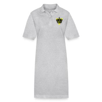 Couronne - Robe polo bio PAIGER Stanley/Stella Femme - gris chiné - Devant