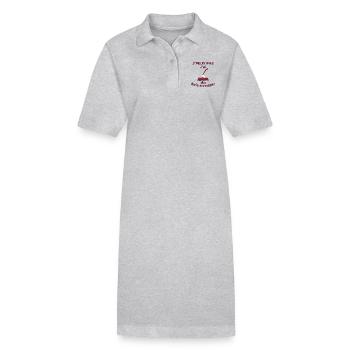 I can't I have wood to cut - Stanley/Stella PAIGER Organic Women’s Polo Dress - heather grey - Front