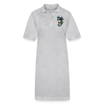 Hippocampe Hippocampe - Robe polo bio PAIGER Stanley/Stella Femme - gris chiné - Devant
