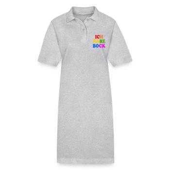 Ich habe bock - Stanley/Stella Frauen Bio-Polokleid PAIGER - Grau meliert - Vorne