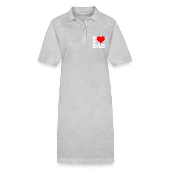 I love dad - Stanley/Stella Frauen Bio-Polokleid PAIGER - Grau meliert - Vorne