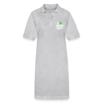 I love irish boys - Stanley/Stella Frauen Bio-Polokleid PAIGER - Grau meliert - Vorne