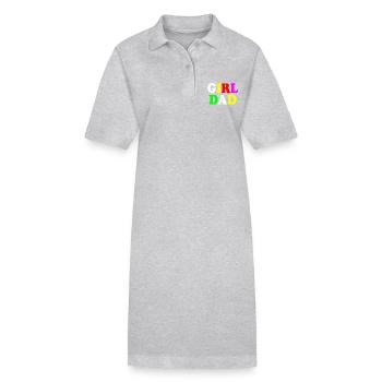 Girl dad - Robe polo bio PAIGER Stanley/Stella Femme - gris chiné - Devant