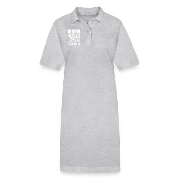 Aikido ist besser Aikido - Stanley/Stella Frauen Bio-Polokleid PAIGER - Grau meliert - Vorne